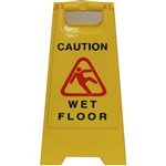 Cleanlink Safety Sign Wet Floor 32X31X65cm Yellow