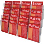 Esselte Brochure Holder A4 Wall 4 Tier 16 Compartments