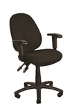 General Task Chair 120Kg With Arms Black