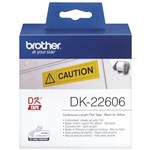 Brother Label DK22606 Yellow Continous 62mm X 1524M