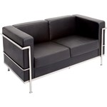 Rapid Space 2 Seater Reception Lounger Black Pu