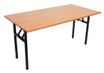Rapid Folding Table Steel Black Frame 1800X750 Beech Top