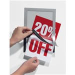 Duraframe Sign Holder A5 Adhesive Back Silver 2 Pack