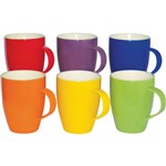 Connoisseur Assorted Coloured Mugs 370M Pack 6
