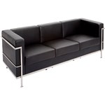 Rapid Space 3 Seater Reception Lounger Black Pu