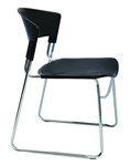 Rapid Zola Breakout Chair Chrome Sled Base Black