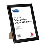 Carven Document Certificate Frame Wide Profile A4 Black