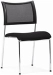 Visitor Chair Swan Mesh Back Black Fabric Seat Chrome Frame And Legs WA Only 