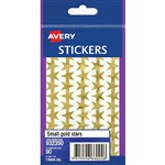 Avery Gold Star Stickers 14 mm Diameter Permanent Adhesive Pack 90