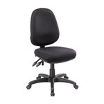 Delta Plus Chair Hb Slide Seat 3L Hd Ratchet No Arms Wide Black Fabric Dltr