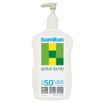 Hamilton Sunscreen Active Family Lotion Spf50 500Ml Pump
