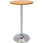 Rapid Dry Bar Table 600Mm Round Top 1075H Chrome Base Beech Top