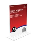 Deflecto Sign Menu Holder 69001 A6 Double Sided Portrait Clear