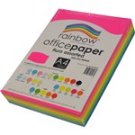 Rainbow Paper A4 75Gsm 4 Fluro Assorted Colours