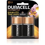 Duracell Battery Coppertop Alkaline D Pack 2