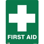 Safety Sign First Aid Picture Metal Green And White
