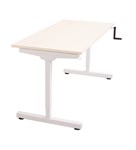 Rapid Manual Height Adjustable Desk 1500X700X7151015H Up To 1015Mm High Wh
