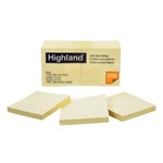 Highland Post It Notes 76X76mm Yellow Pk12