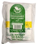 Envirochoice Bin Liner Kitchen Biodegradeable 75 Litre Clear Pk50