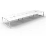 Deluxe Rapid Infinity 6 Person Double Sided Desk White Loop Leg 1800X750 Ov