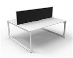 Deluxe Rapid Infinity 2 Person 2 Sided Desk White Loop Leg 1200X750 Overall