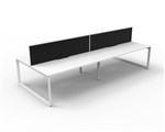 Deluxe Rapid Infinity 4 Person 2 Sided Desk White Loop Leg 1200X750 Overall