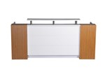 Rapid Marquee Reception Counter 2400Mm W X 855Mm D X 1150Mm H Gloss White