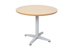 Rapid Span 4 Star Round Table 1200Mmx730Mmh White Base Beech Top