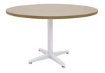 Rapid Span 4 Star Round Table 900Mmx730Mmh White Base Beech Top