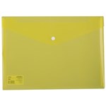 Deli File Bag Pvc A4 Nbutton Yellow Pack Of 10