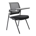 Lanza Chair Stackable Mesh Back Black Rh Writing Tablet 4 Leg Glides Seat S