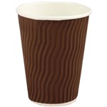 Cool Wave Double Wall Hot Cups Brown 12Oz Box 500