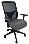 Bibbulmun Contour Mesh Chair Arms 135Kg Dark Grey