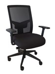 Bibbulmun Contour Mesh Chair Arms 135Kg Carbon Black