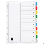Marbig Dividers Pp A4 10 Tab Multi Colour