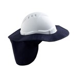 ProChoice Hard Hat Brim With Neck Flap Detachable PolyCotton Navy Blue