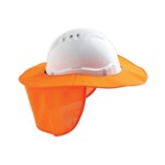 ProChoice Hard Hat Brim With Neck Flap Detachable PolyCotton Orange