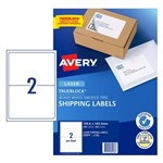 Avery Shipping Label Trueblock L7168 2Up 1996X1435mm White Pack 100