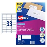 Avery Address Labels With Smooth Feed L7157 64X243mm Laser White Box 3300