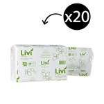 Livi Basics Towel Paper Multifold 1 Ply 200 Sheets 7200 Pk 20