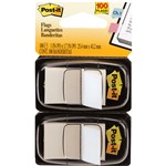 PostIt Flags 680 Twin Colours 25X44mm Pack 2 White