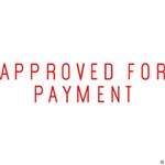 Shiny Stamp Approved For Payment Red