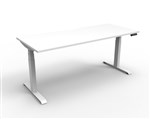 Boost  1P Sit Stand Desk 1800x750mm Nat White Top White Frame