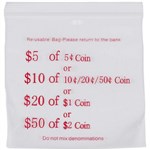 Cumberland Seal Printed Coin Bags 110X100mm Clear 1000