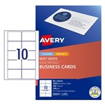 Avery Business Cards L7415 10Up Laser Inkjet Single Sided 90X52mm Pack 100
