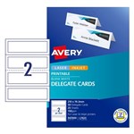 Avery Delegate Cards L7423 2Up Double Sided 210X7425Mm Pack 50