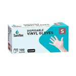 Saniflex Gloves Disposable Vinyl Box 100 Clear