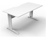 Rapid Span Deluxe Desk 1800X750 White Frame Modesty Panel Natural White Top
