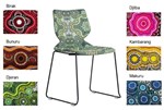 Konfurb Fly Sled Chair Fully Upholstered In Six Seasons