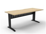 Rapid Span Deluxe Desk 1800X750 Black Frame Natural Oak Top